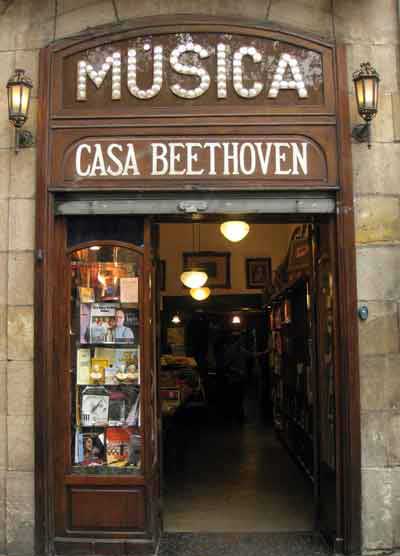 Visite Barcelone Magasin Musique Casa Beethoven
