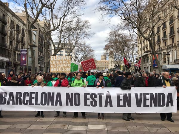 Tourisme Barcelone Manifestation