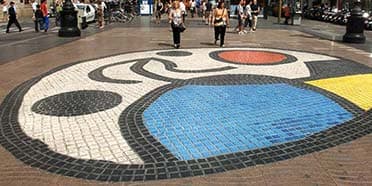 Barcelona Ramblas Miró mosaic