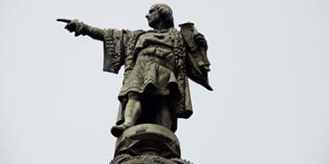 Estatua de Cristobal Colon Ramblas Barcelona