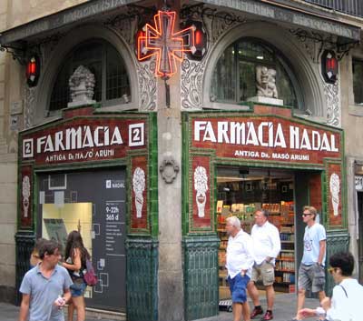 Visite Barcelone Pharmacie Nadal