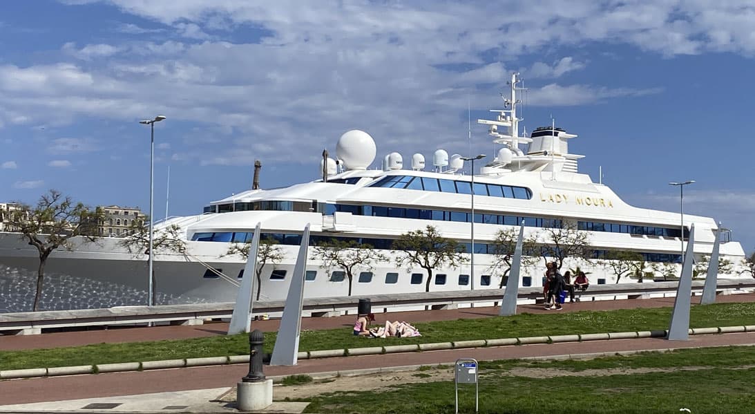 Yacht Lady Moura Barcelone Marina Port