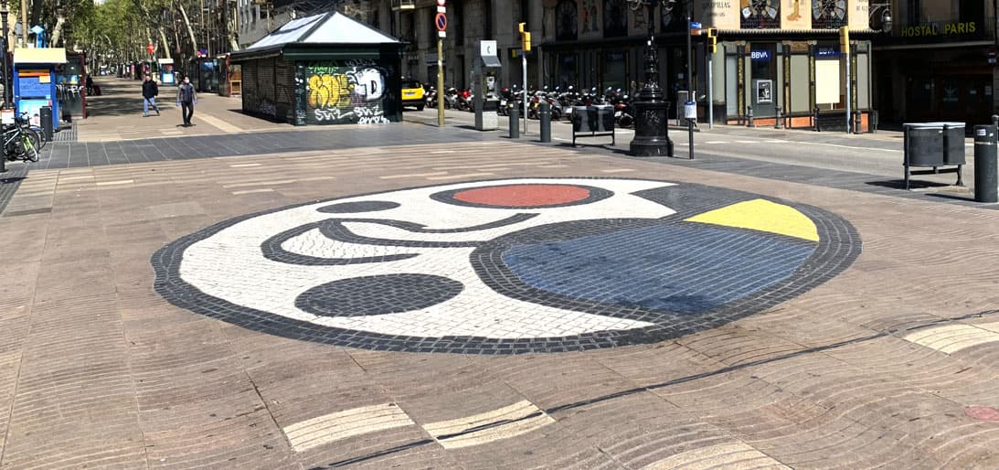 Barcelone Joan Miró Mosaïque Ramblas